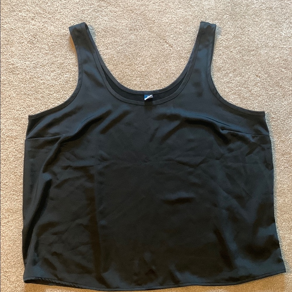 Old Navy Black Relaxed Crop Tank Top